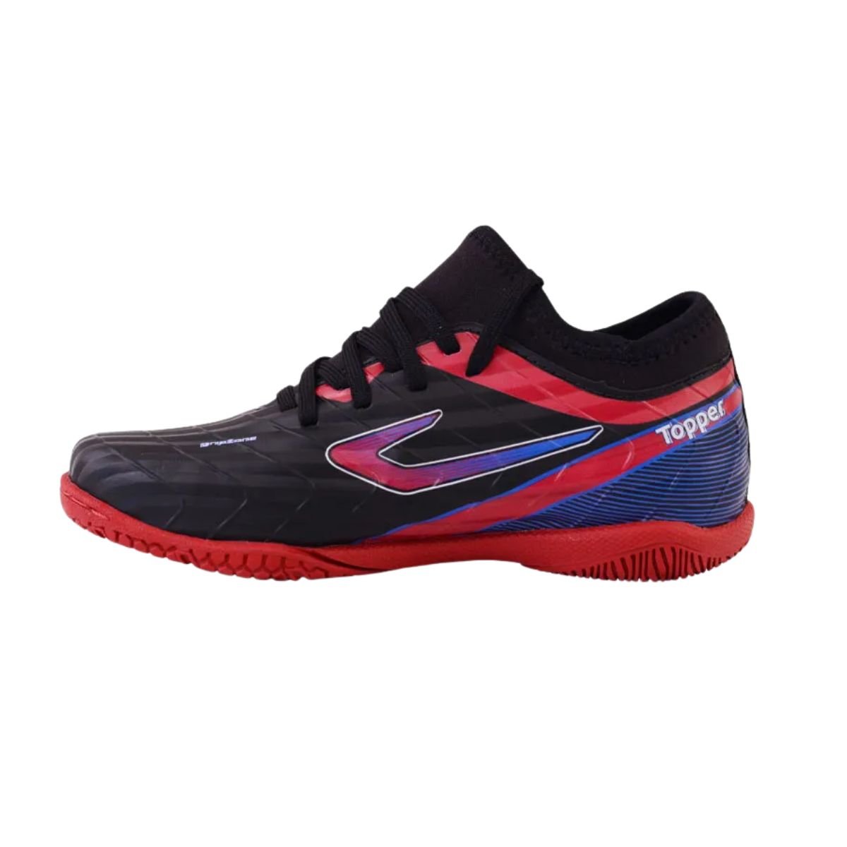 Chuteira Indoor Infantil Topper Sprint Preta E Vermelha Preto 5