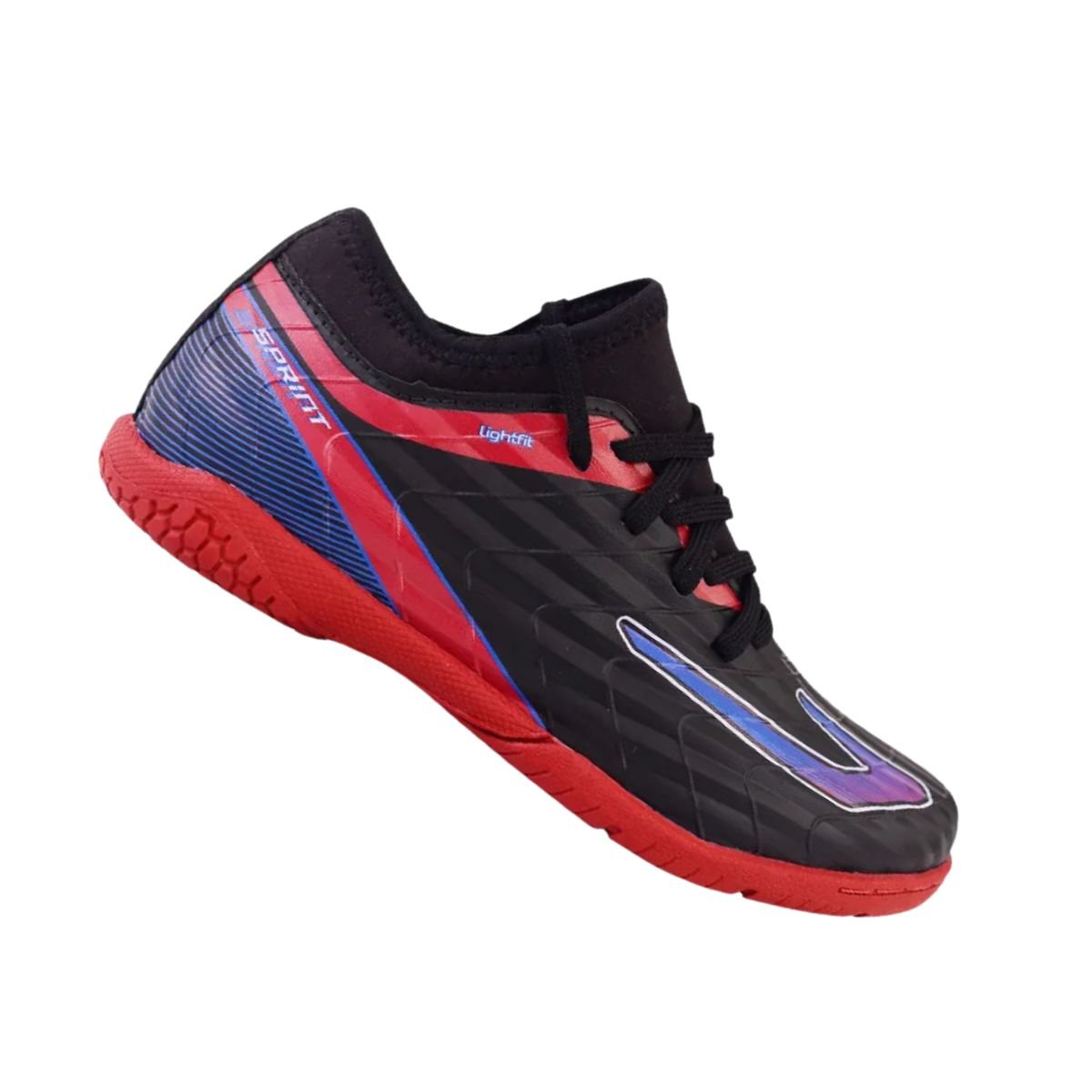 Chuteira Indoor Infantil Topper Sprint Preta E Vermelha Preto 6
