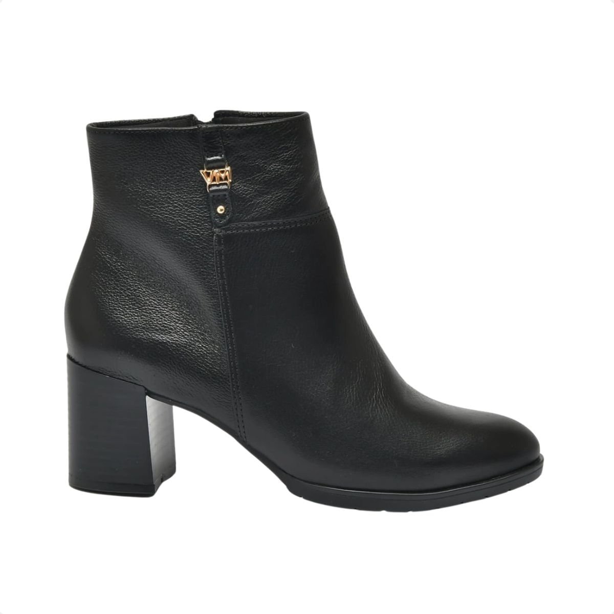 Bota Feminina Social Cano Baixo Via Marte Preta