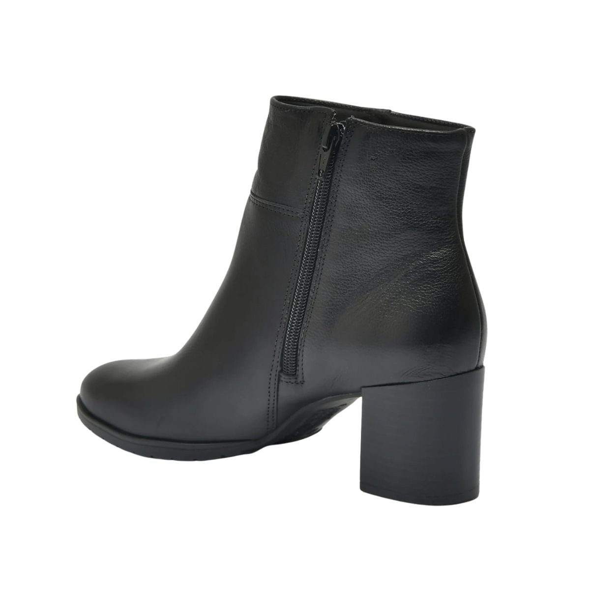 Bota Feminina Social Cano Baixo Via Marte Preta Preto 5