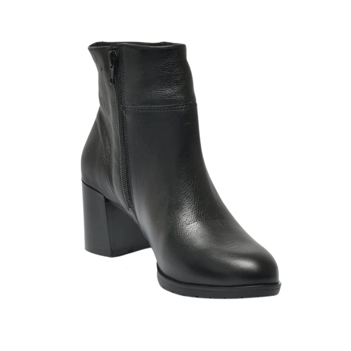 Bota Feminina Social Cano Baixo Via Marte Preta Preto 6