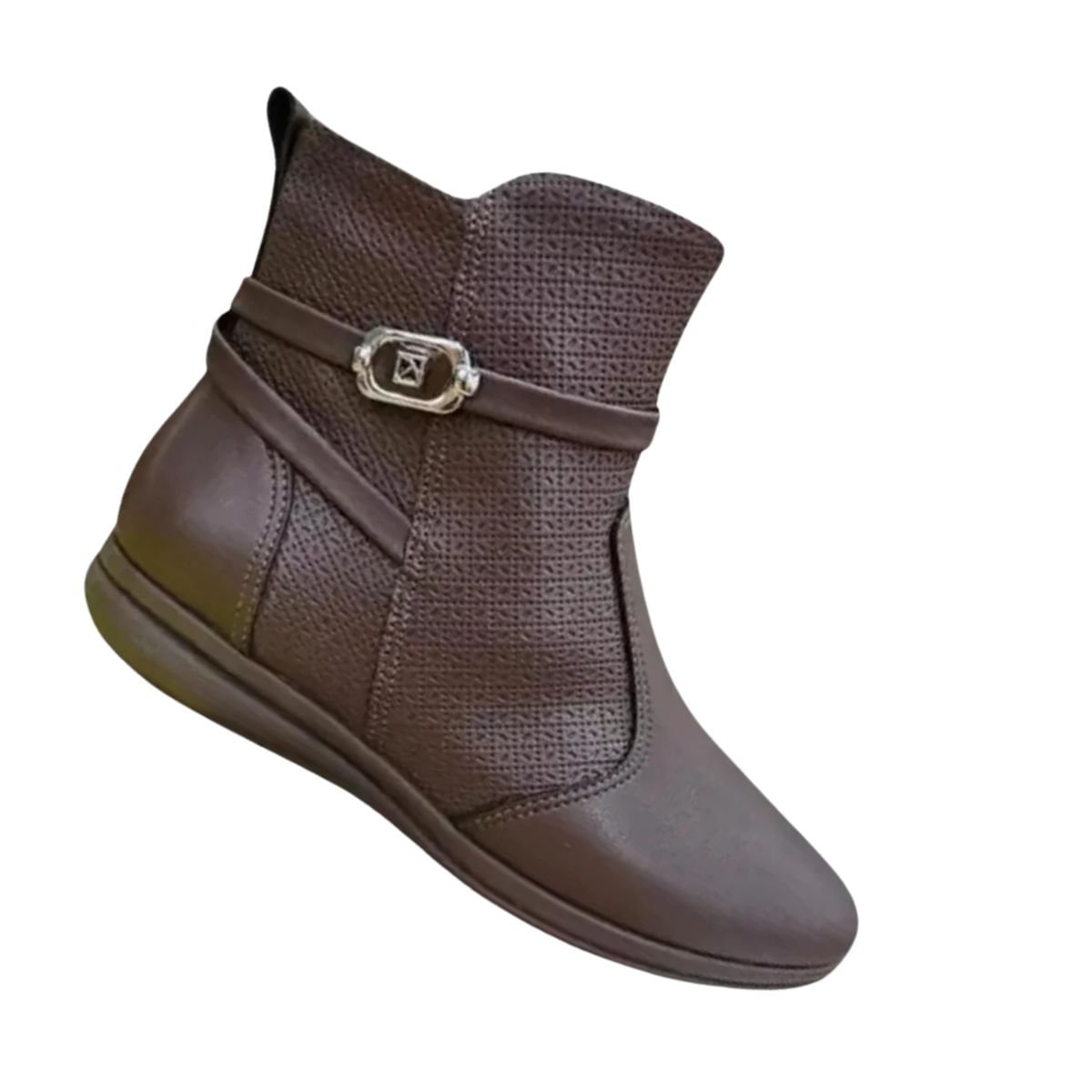 Bota Feminina Cano Baixo Piccadilly Maxi Marrom Marrom 6