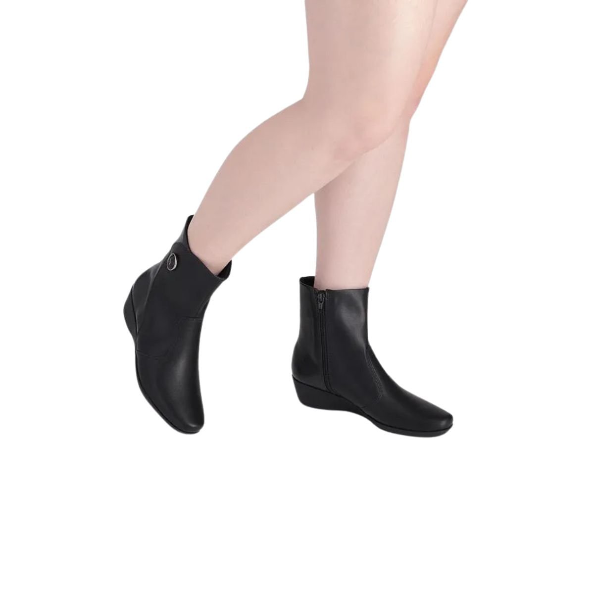 Bota Feminina Cano Baixo Piccadilly Ivone Preta Preto 3
