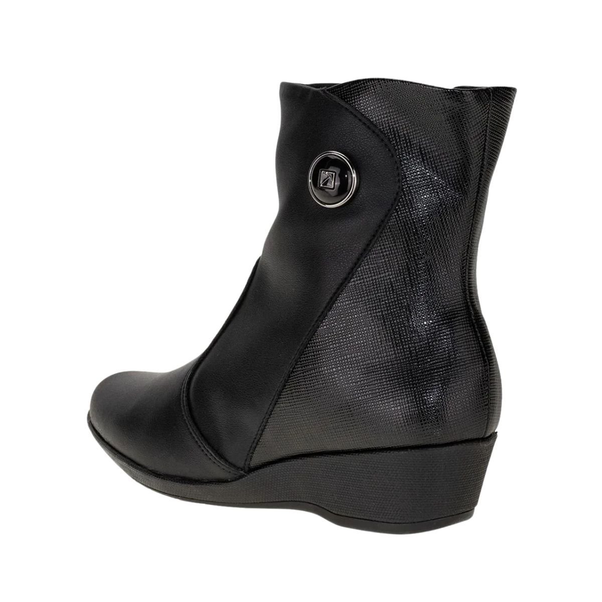 Bota Feminina Cano Baixo Piccadilly Ivone Preta Preto 7