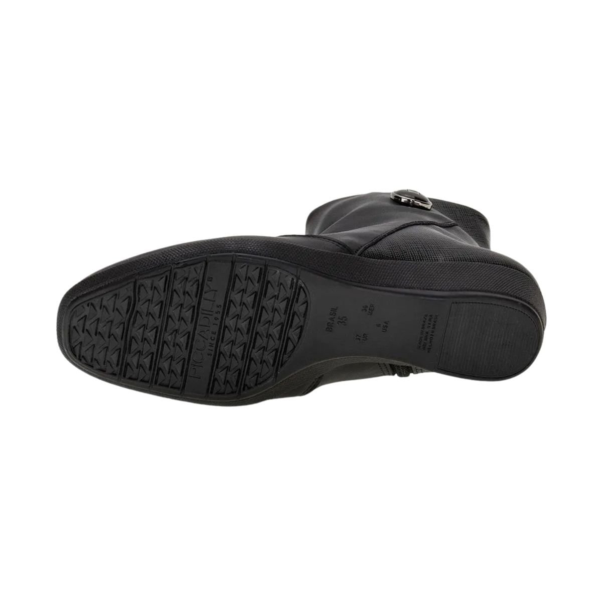 Bota Feminina Cano Baixo Piccadilly Ivone Preta Preto 4