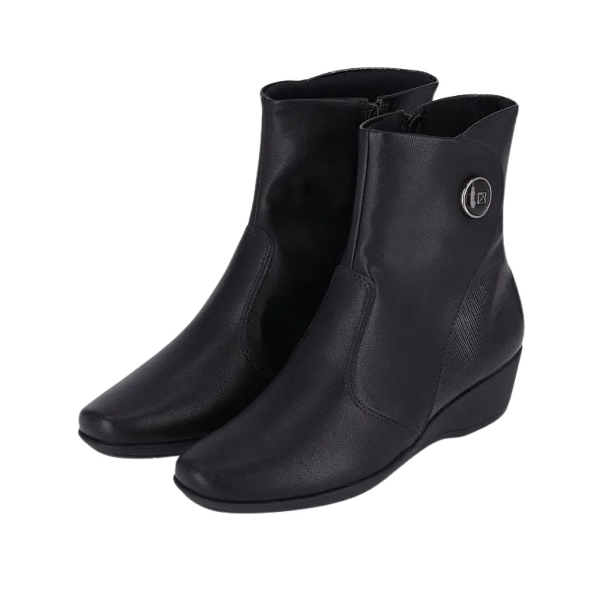Bota Feminina Cano Baixo Piccadilly Ivone Preta Preto 6