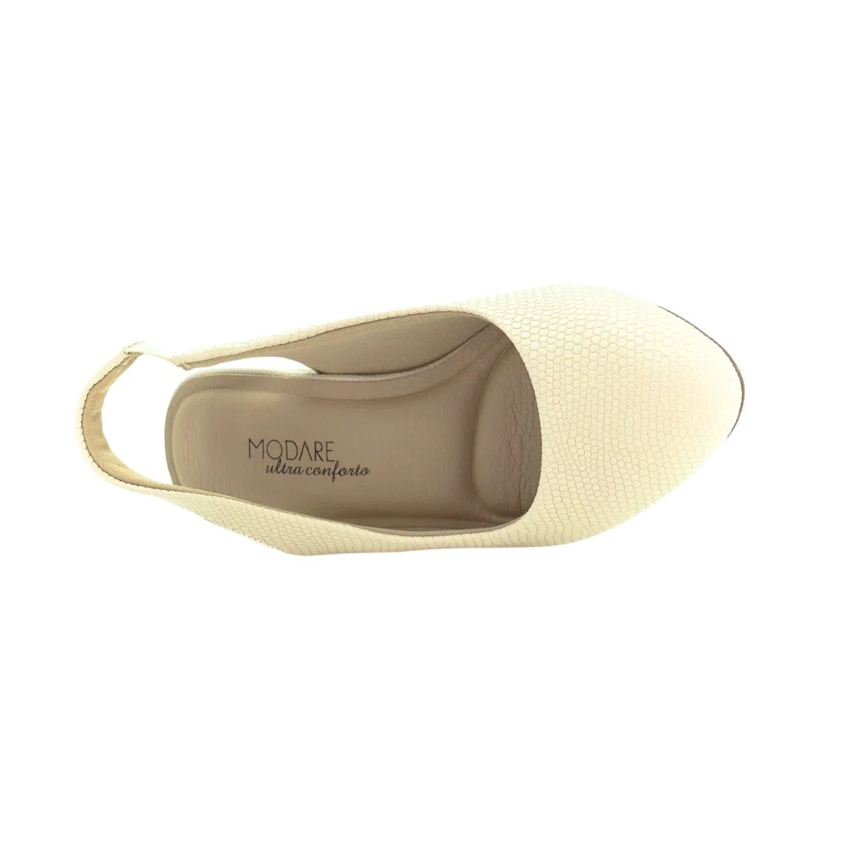 Sapato Feminino Slingback Modare Creme Bege 3