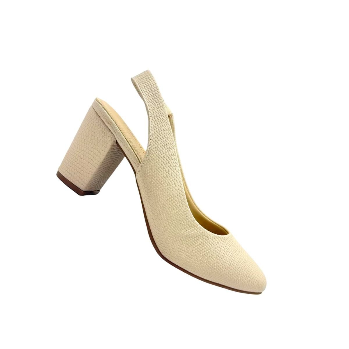 Sapato Feminino Slingback Modare Creme Bege 7