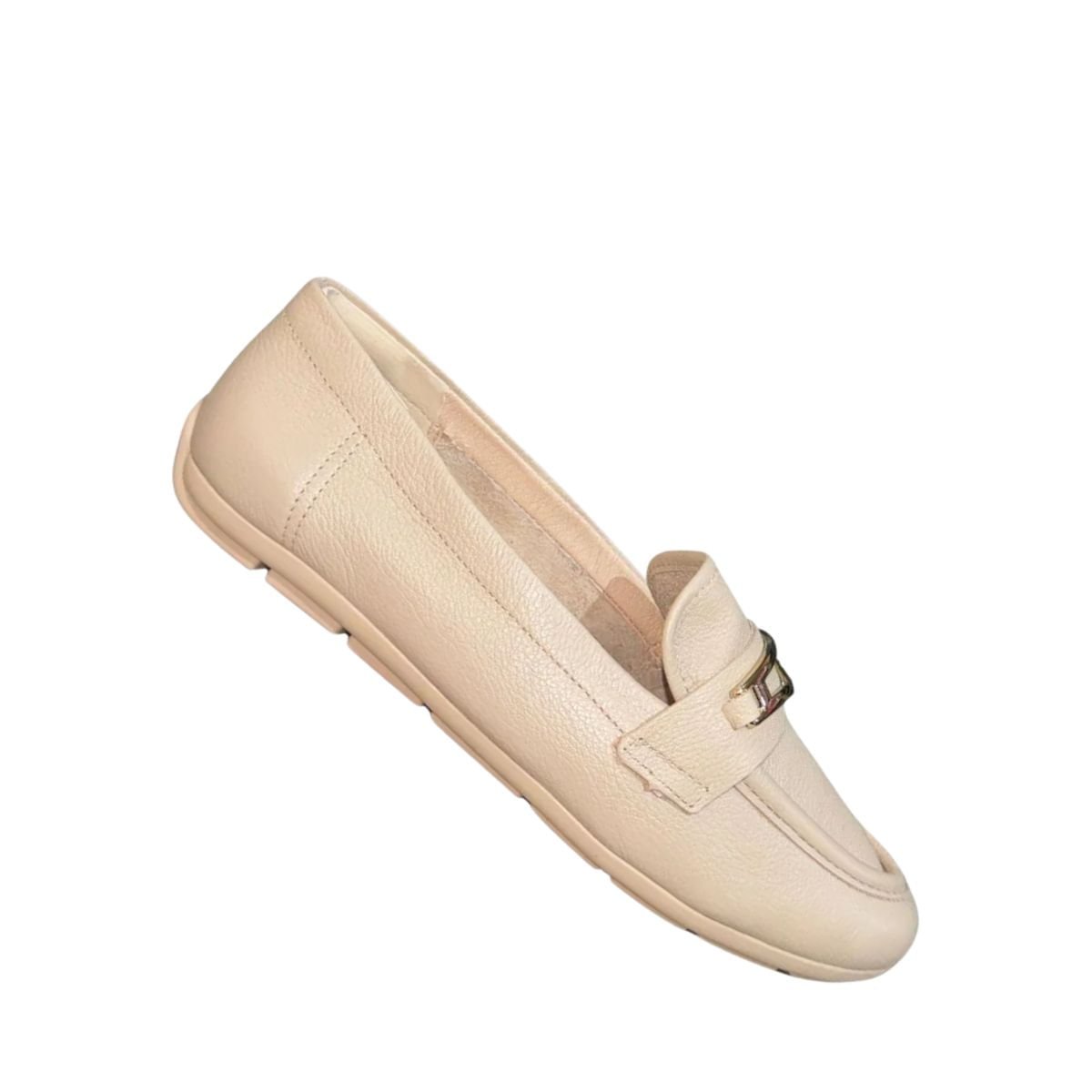Sapato Feminino Mocassim Comfortflex Bege Bege 5