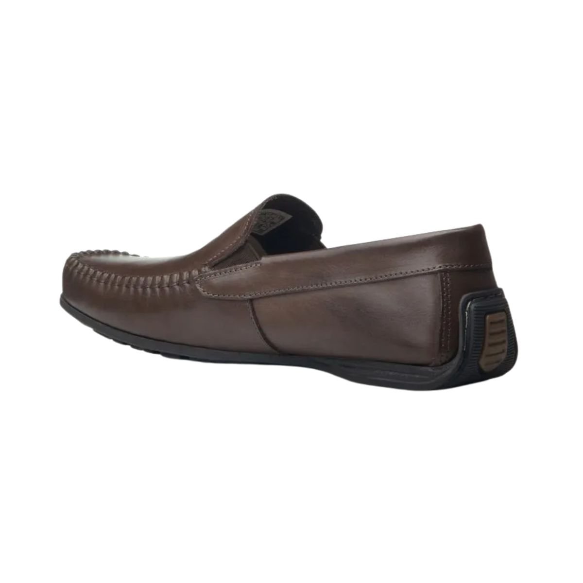 Mocassim Masculino Em Couro Pegada Marrom Cravo 4