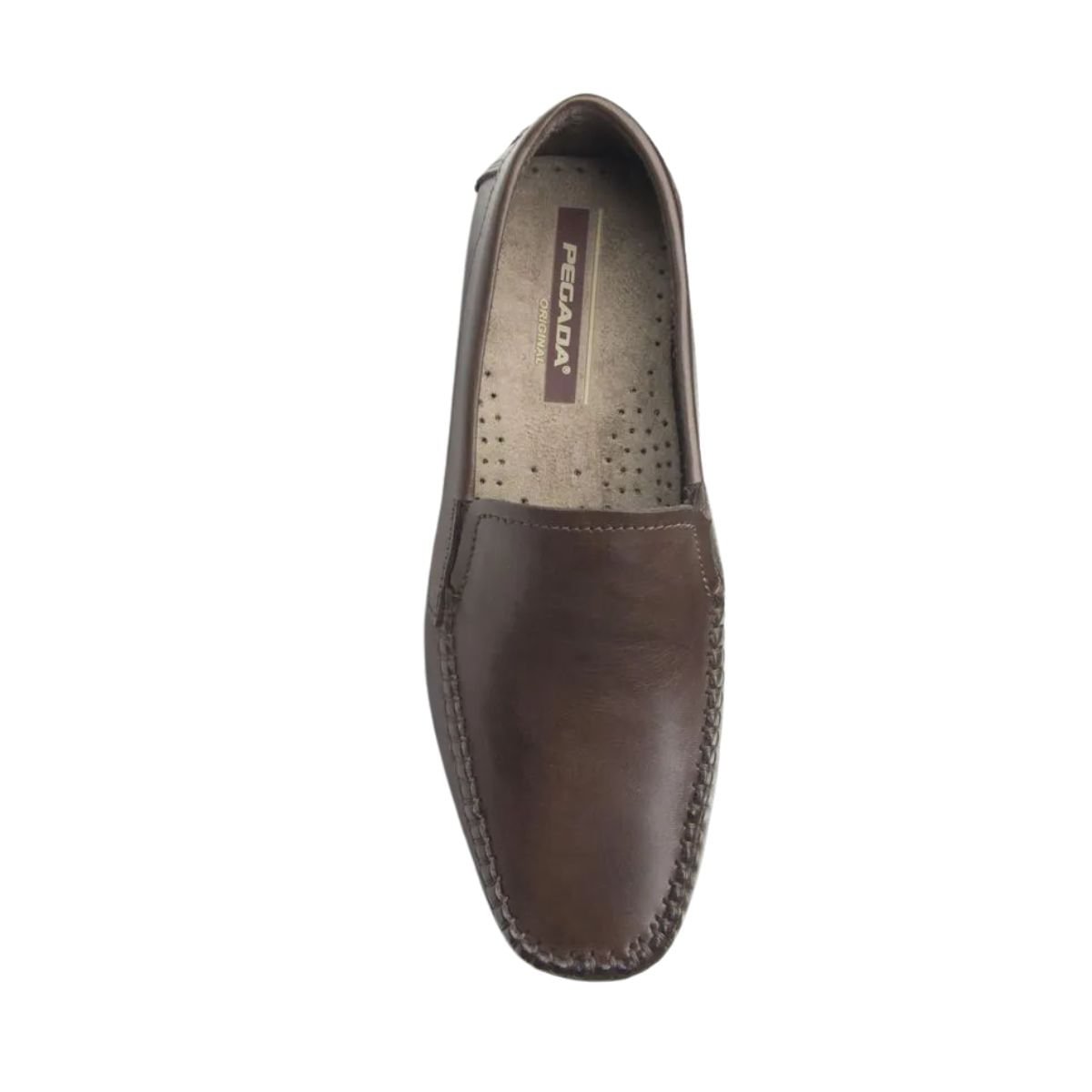 Mocassim Masculino Em Couro Pegada Marrom Cravo 6