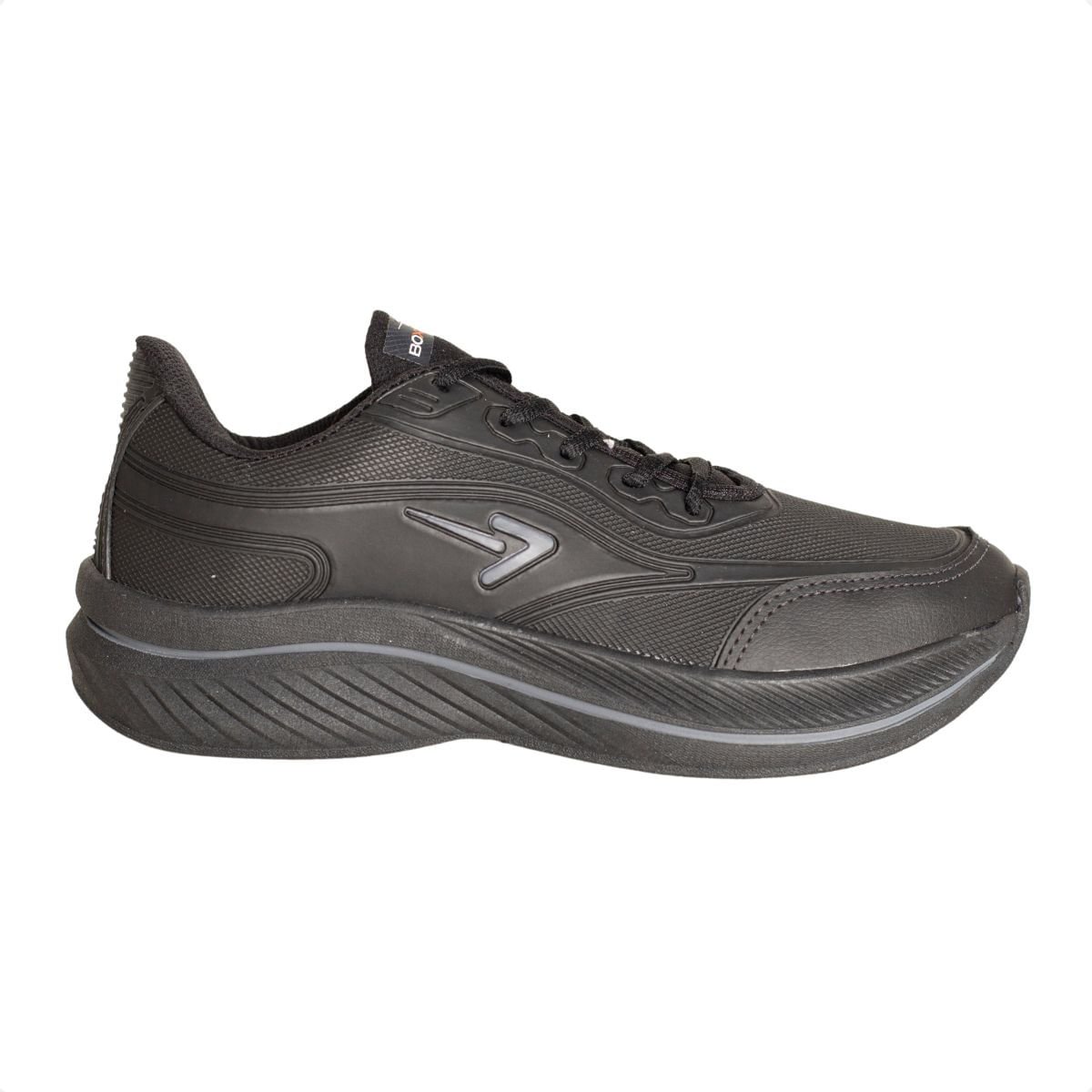 Tênis Running Masculino Box 200 Caminhada Preto