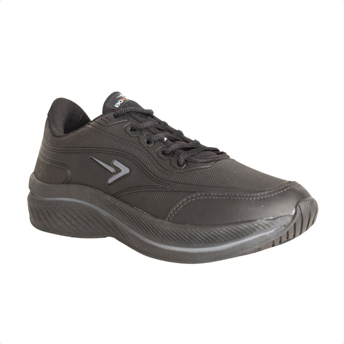 Tênis Running Masculino Box 200 Caminhada Preto Preto 2