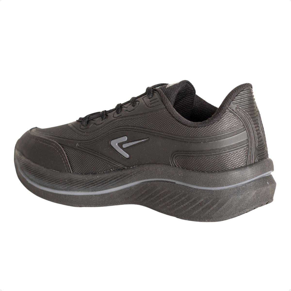Tênis Running Masculino Box 200 Caminhada Preto Preto 5