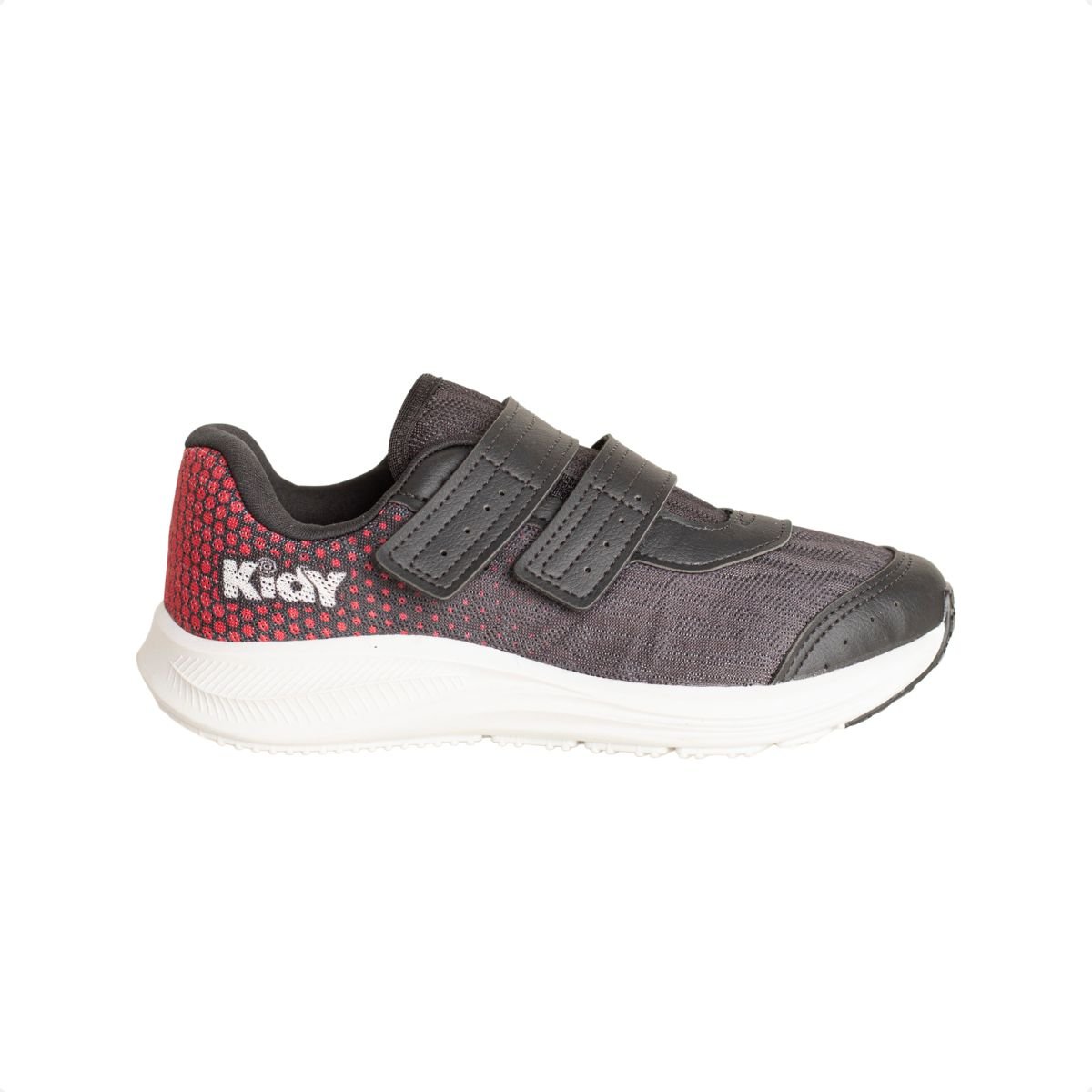 Tênis Infantil Corrida Kidy Preto E Vermelho