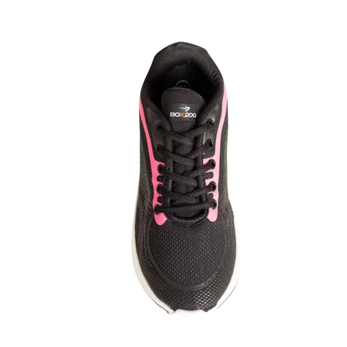 Tênis Corrida Feminino Esportivo Box 200 Preto 3