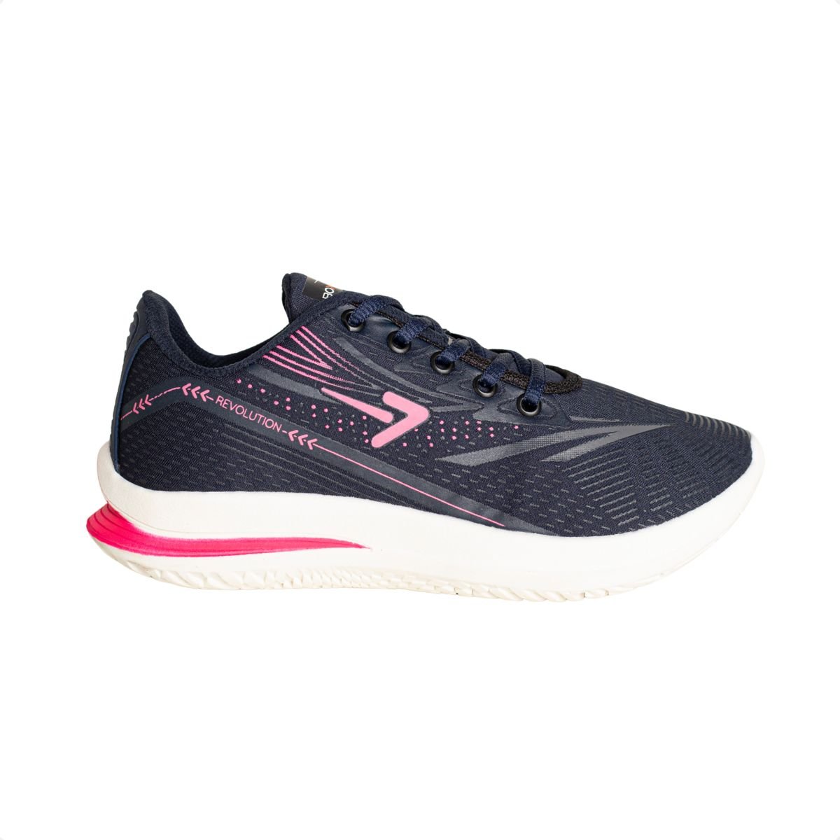 Tênis Corrida Feminino Box 200 Azul E Rosa