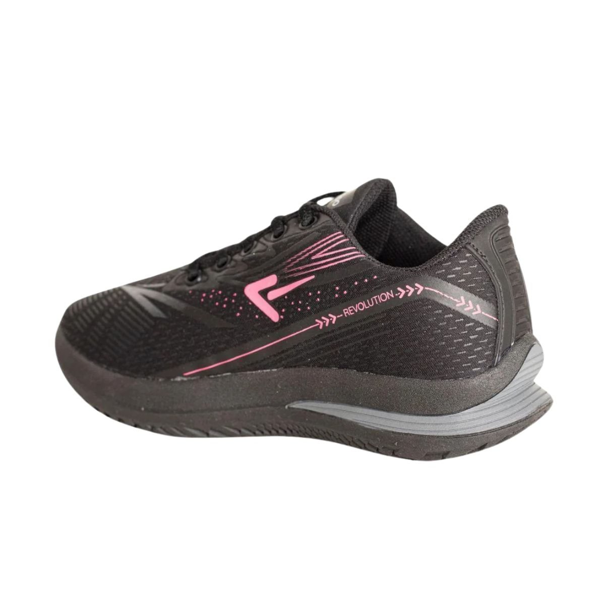 Tênis Corrida Feminino Revolution Box 200 Preto E Pink Preto 4