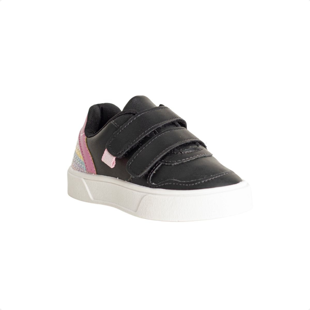 Tênis Jump Kids Baby Preto Com Detalhes Coloridos Preto 2