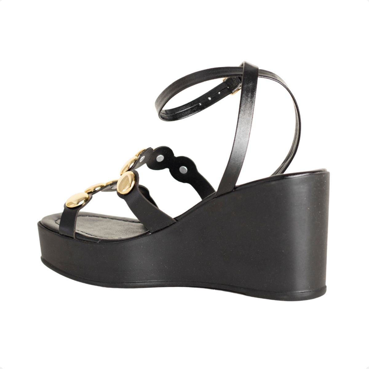 Sandália Plataforma Dm Summer Preta Tachas Preto 5