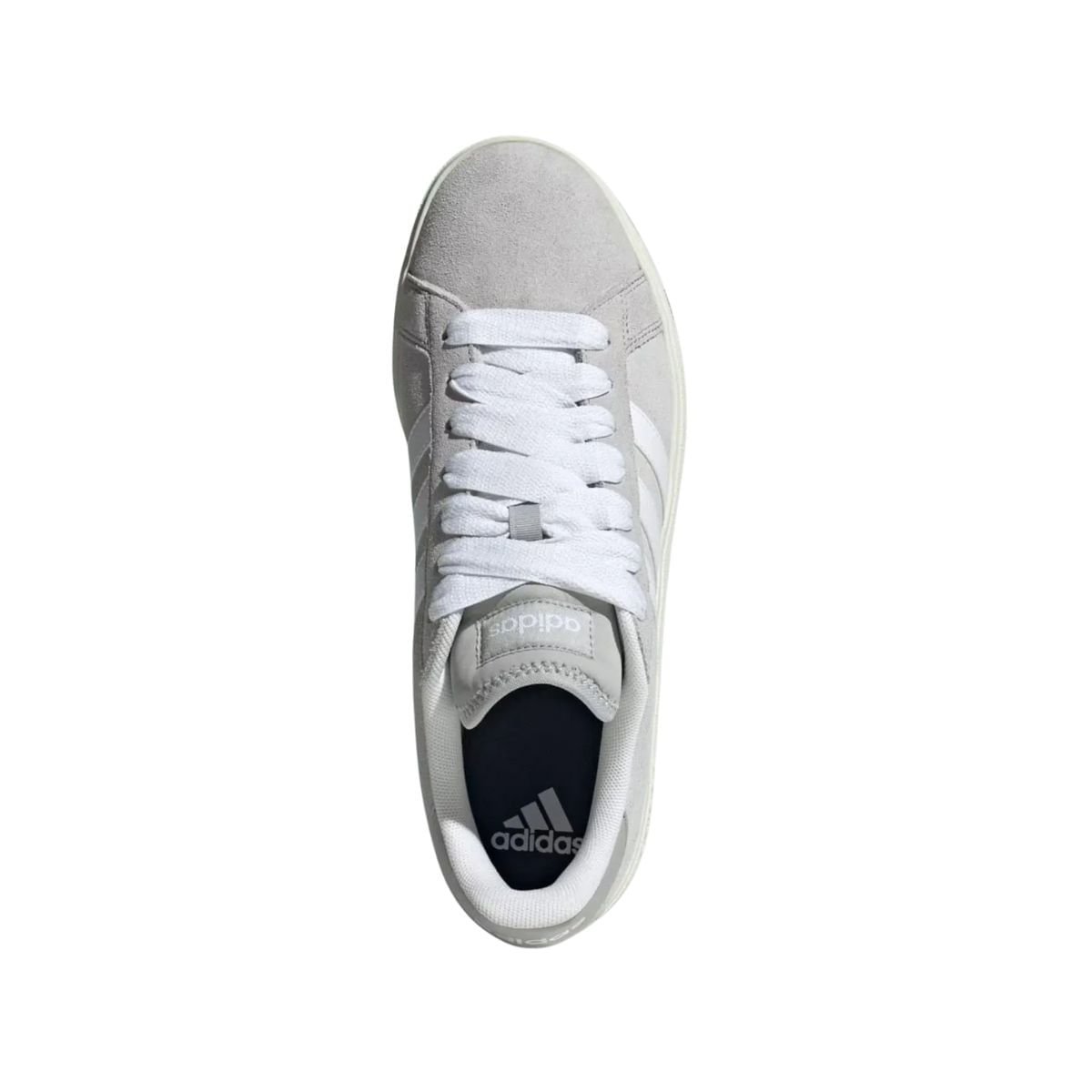 Tênis Casual Masculino Adidas Court Base Suede Cinza Cinza/Branco 3
