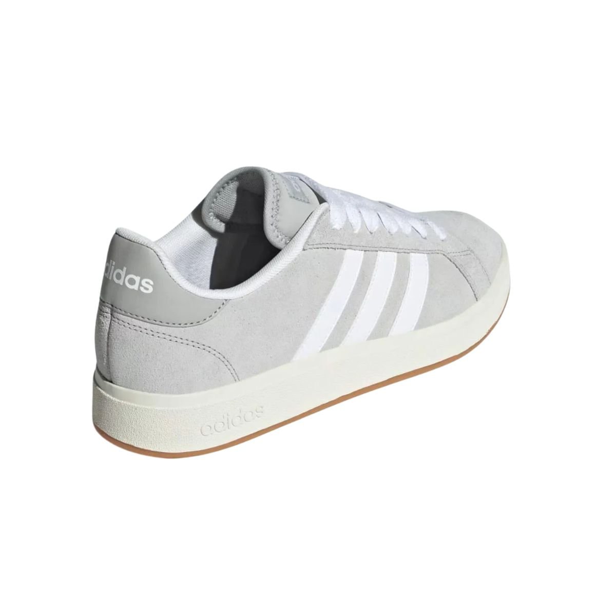 Tênis Casual Masculino Adidas Court Base Suede Cinza Cinza/Branco 7