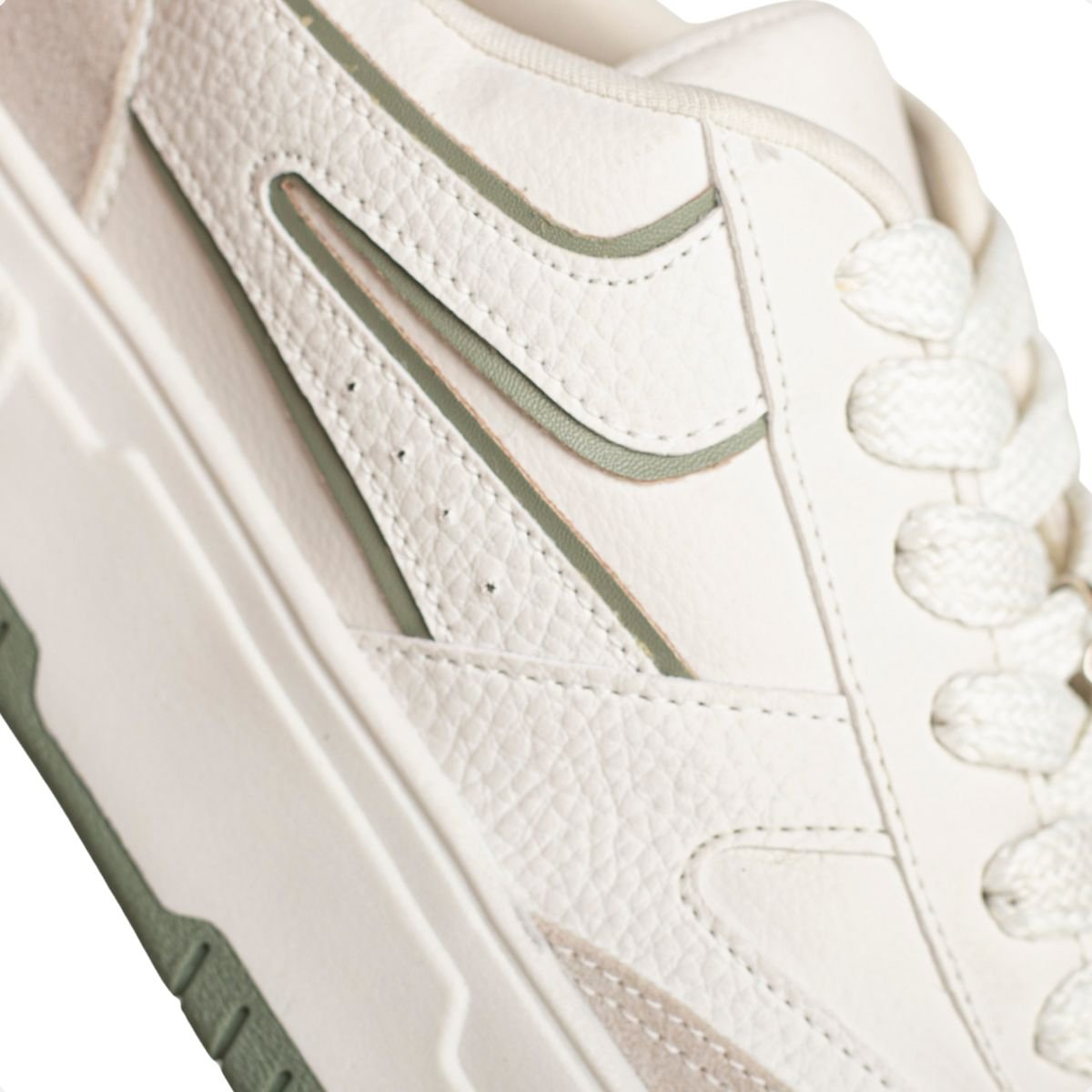 Tênis Feminino Lízis Urban Soft Verde E Off-White Branco 3