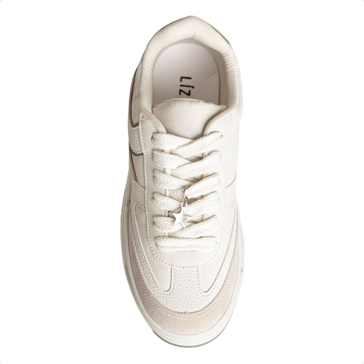 Tênis Feminino Lízis Urban Soft Verde E Off-White Branco 6