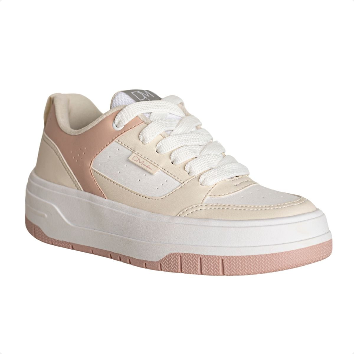 Tênis Dm Rosa Blush Bege/Rosa/Branco 2