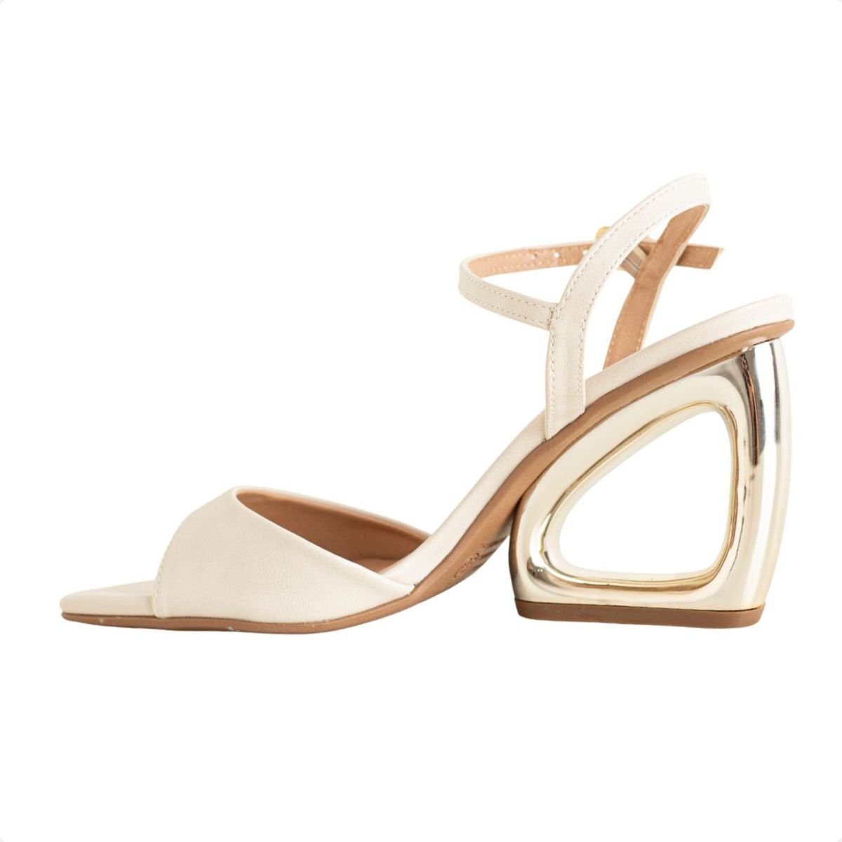 Sandália Dm Salto Orgânico Off White Off White 6