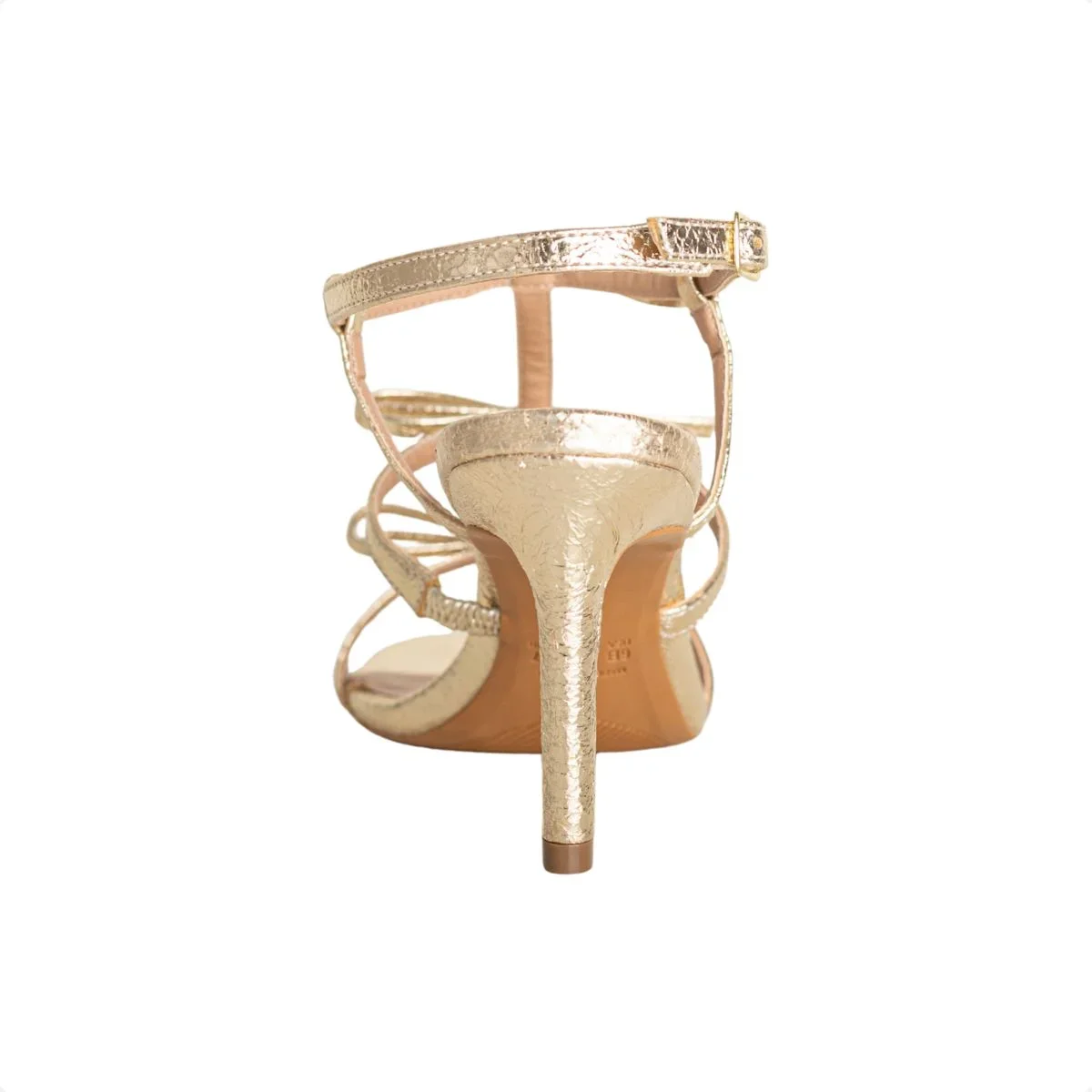 Sandália Dm Glam Laço Fino Dourada Dourado 4