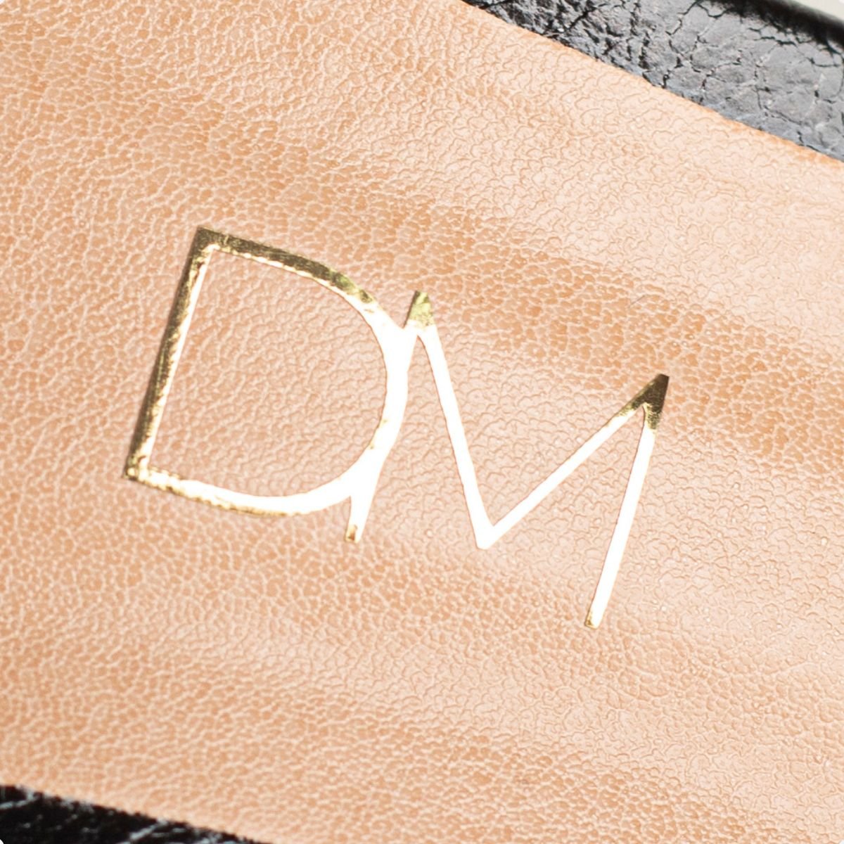 Sandália Dm Clássica Tiras Preta Preto 3