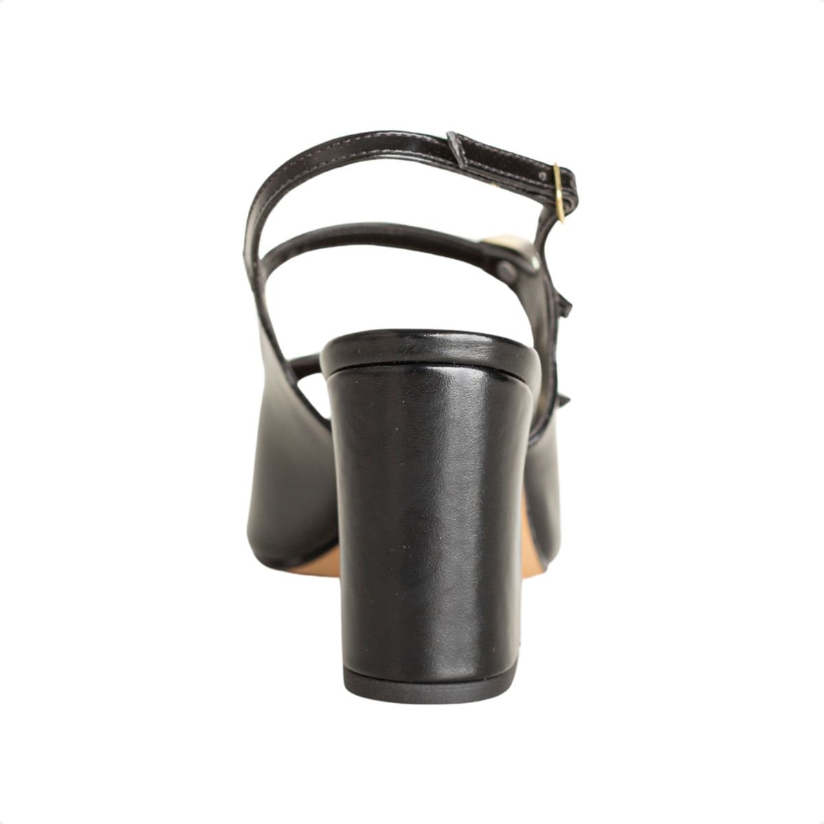 Sandália Glam Couro Preta Preto 4