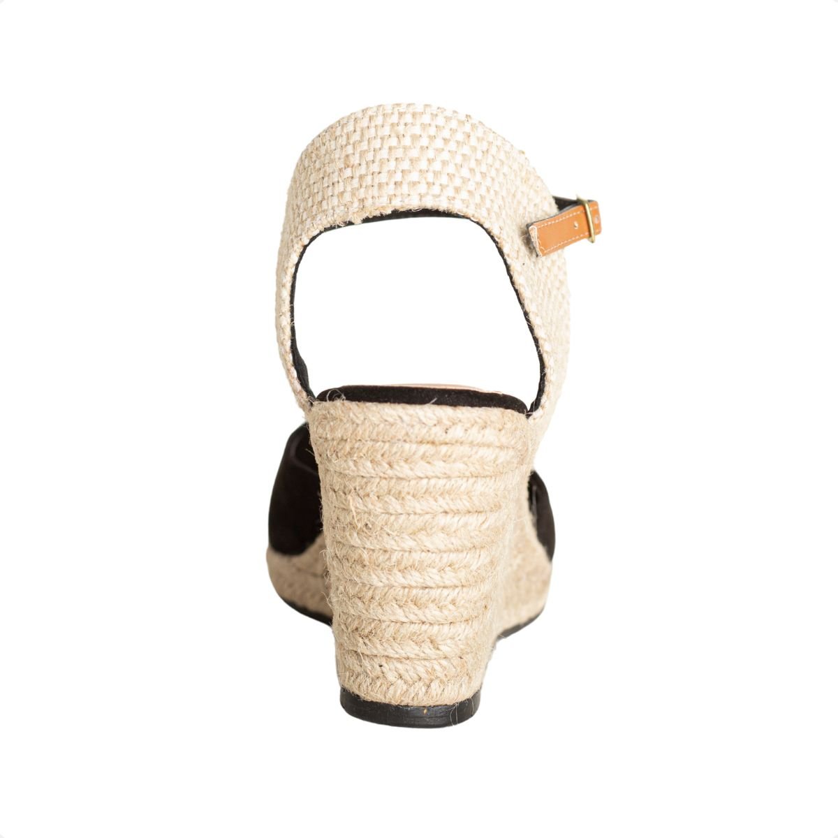 Sandália Espadrille Anabela Dm Summer Preta Preto/Bege 4