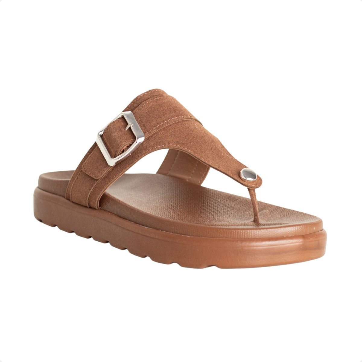 Tamanco Papete Dm Camurça Fivela Marrom Marrom 2