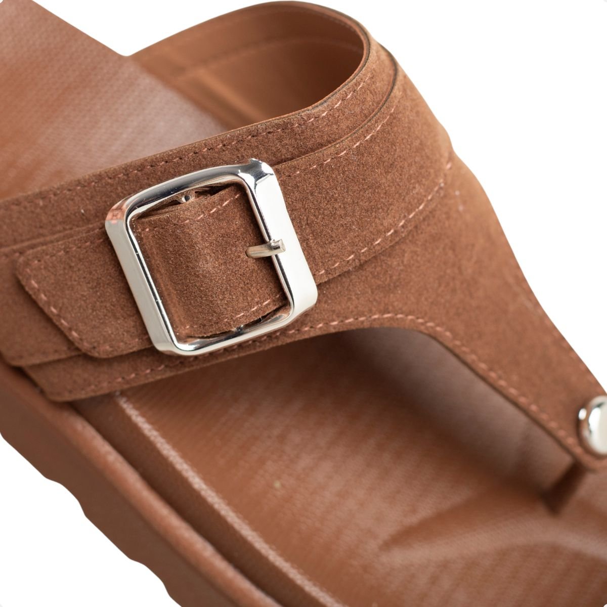 Tamanco Papete Dm Camurça Fivela Marrom Marrom 3