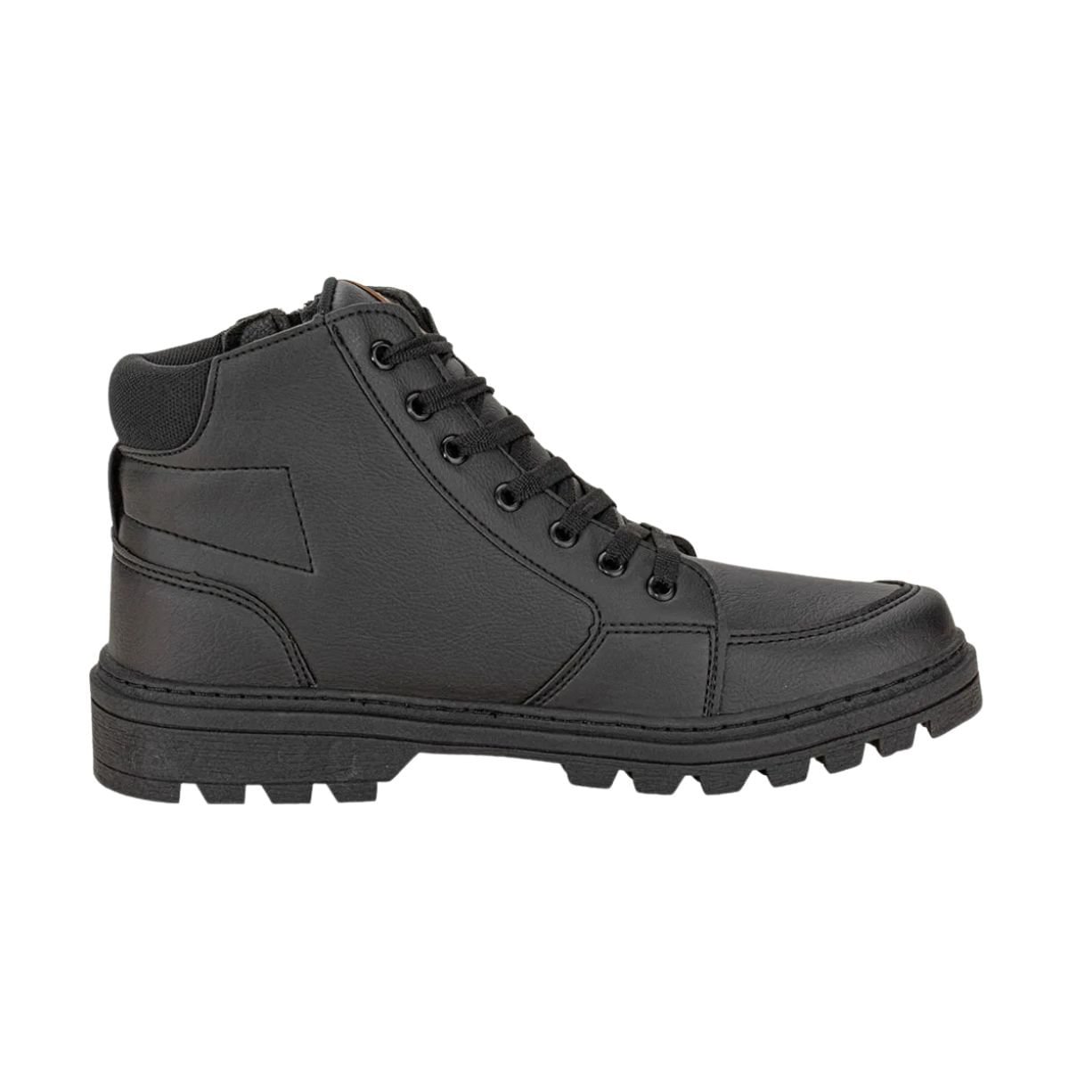 Bota Masculina Coturno Confort Way Preta Preto 3