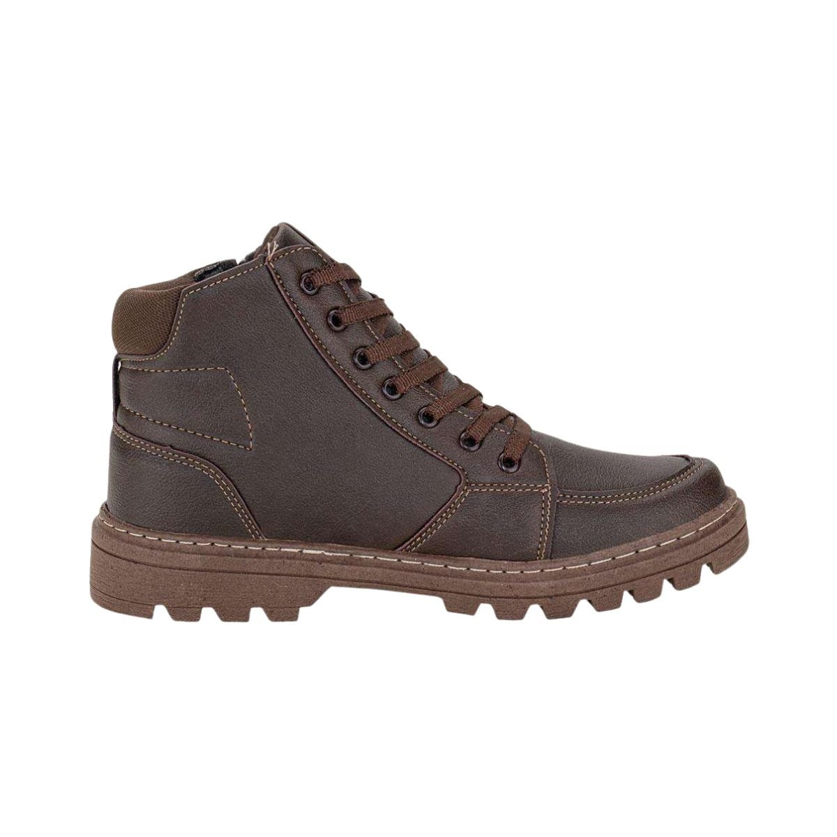 Bota Masculina Coturno Confort Way Marrom Café 3