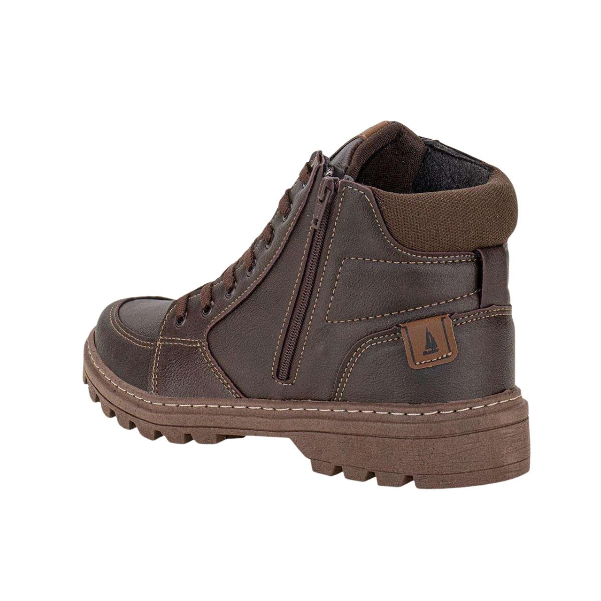 Bota Masculina Coturno Confort Way Marrom Café 5