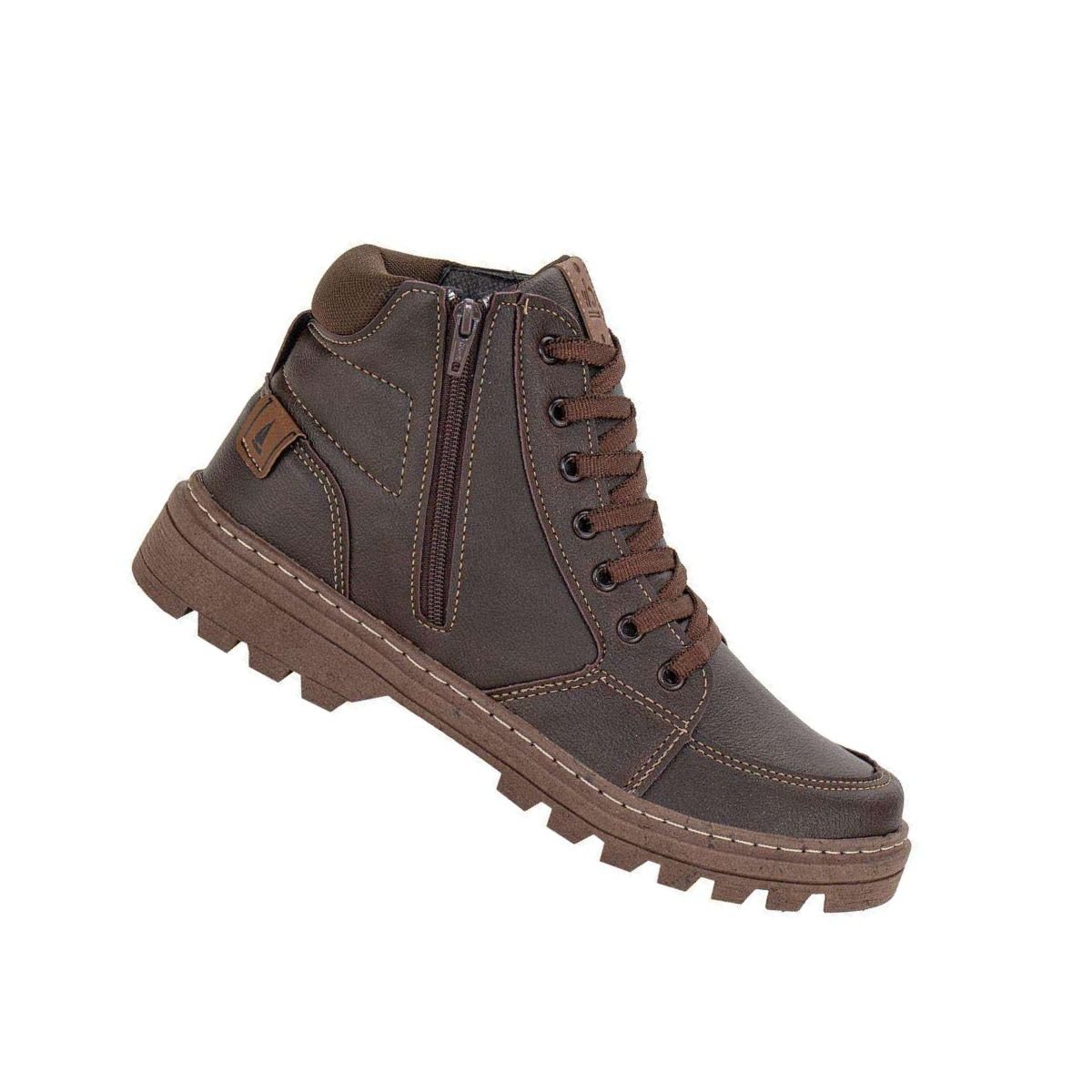 Bota Masculina Coturno Confort Way Marrom Café 6