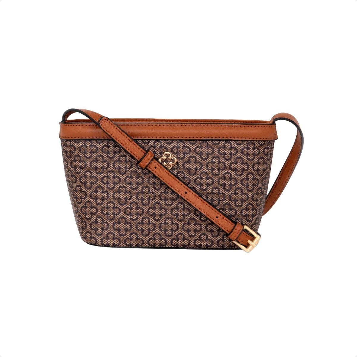 Bolsa Pequena Tiracolo Bege Monograma Capodarte