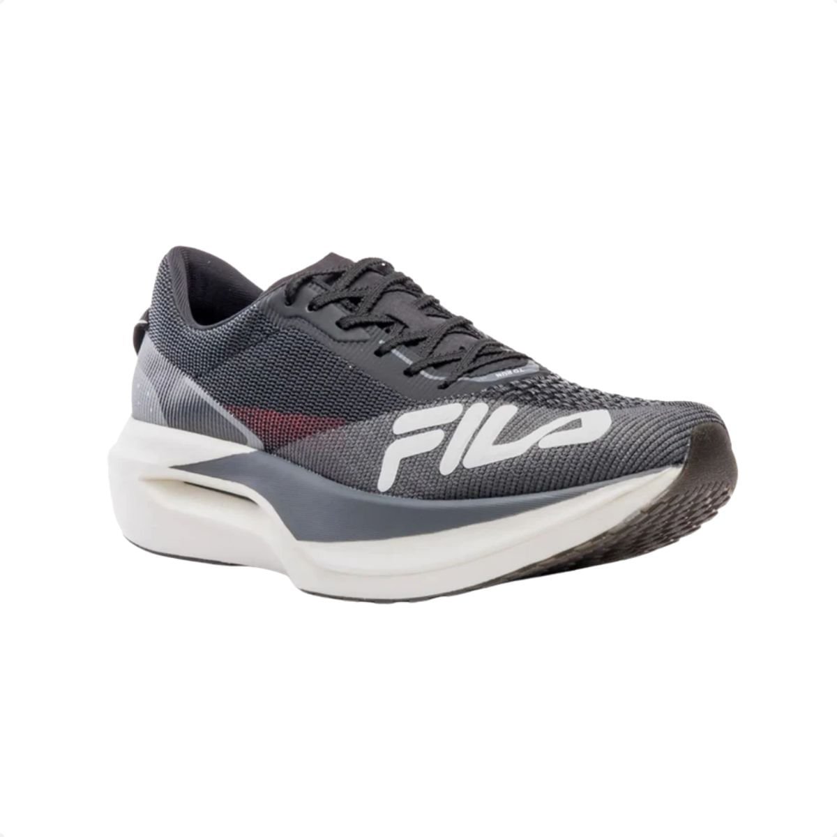 Tênis Running Masculino Fila Carbon 3 Preto Cinza 2