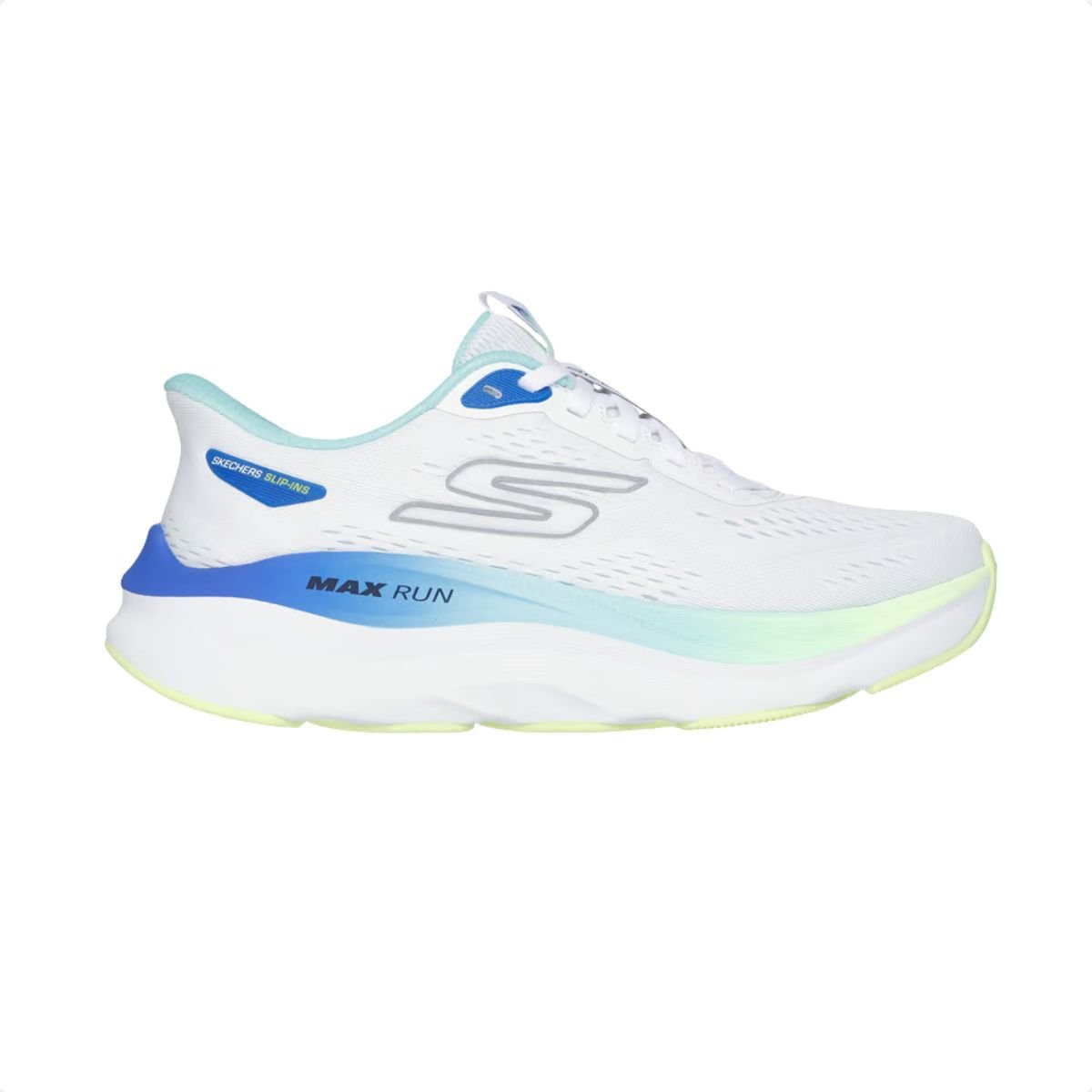 Tênis Feminino Skechers Max Run Slip-Ins Branco