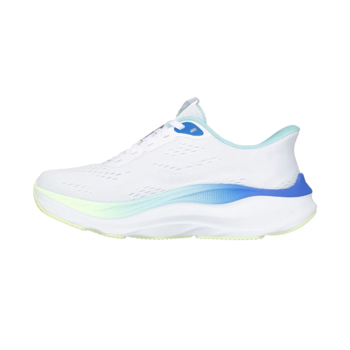 Tênis Feminino Skechers Max Run Slip-Ins Branco Branco/Azul/Amarelo 5