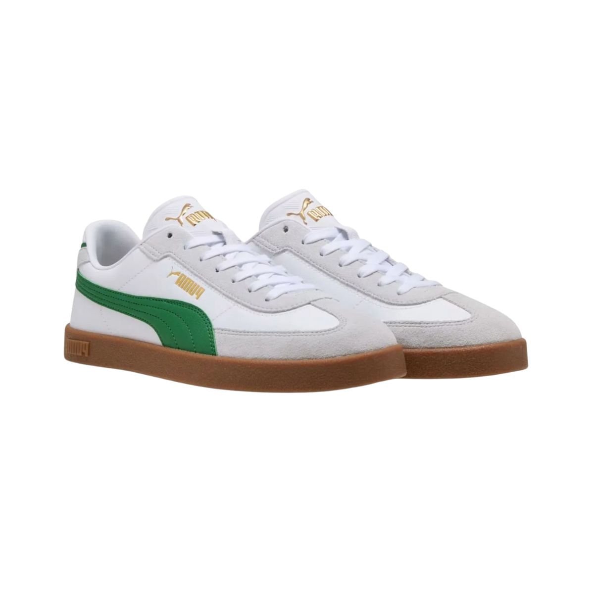Tênis Casual Masculino Puma Club Ii Era Branco E Verde Branco/Cinza/Verde 2