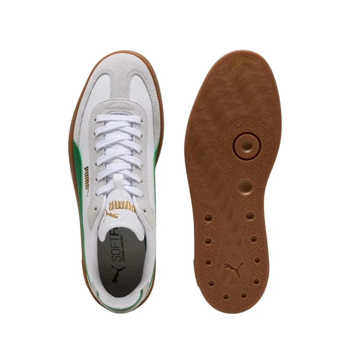 Tênis Casual Masculino Puma Club Ii Era Branco E Verde Branco/Cinza/Verde 3