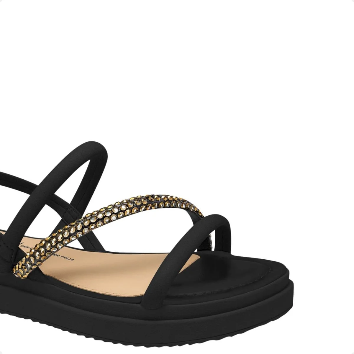 Sandália Feminina Flatform Papete Dakota Preto 3