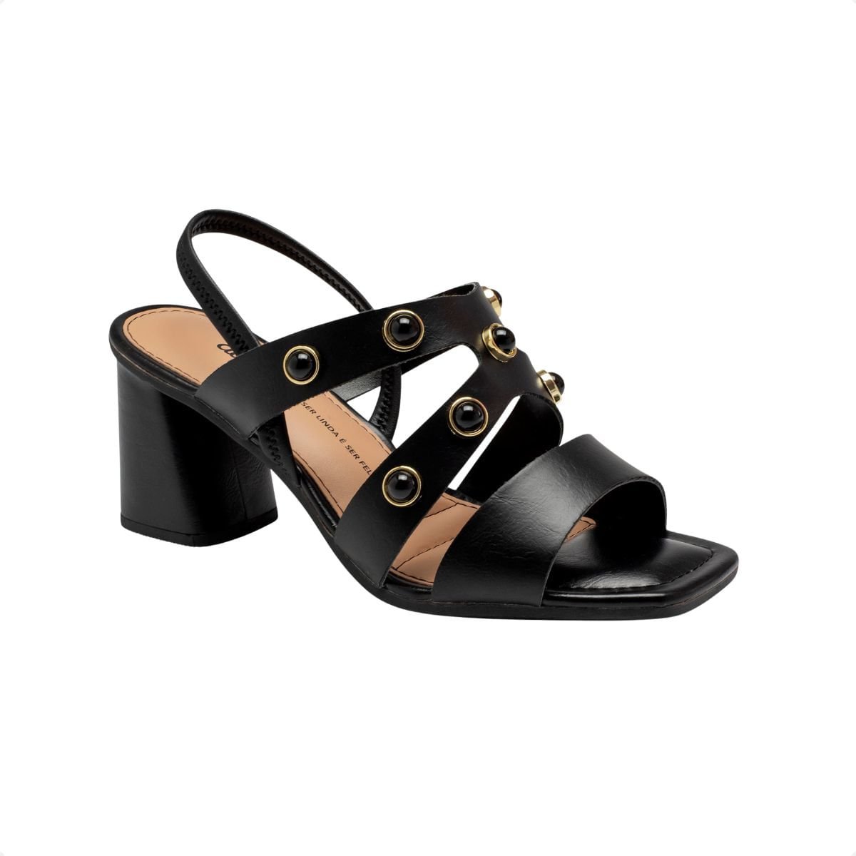 Sandália Feminina Salto Bloco Alto Dakota Preto 1