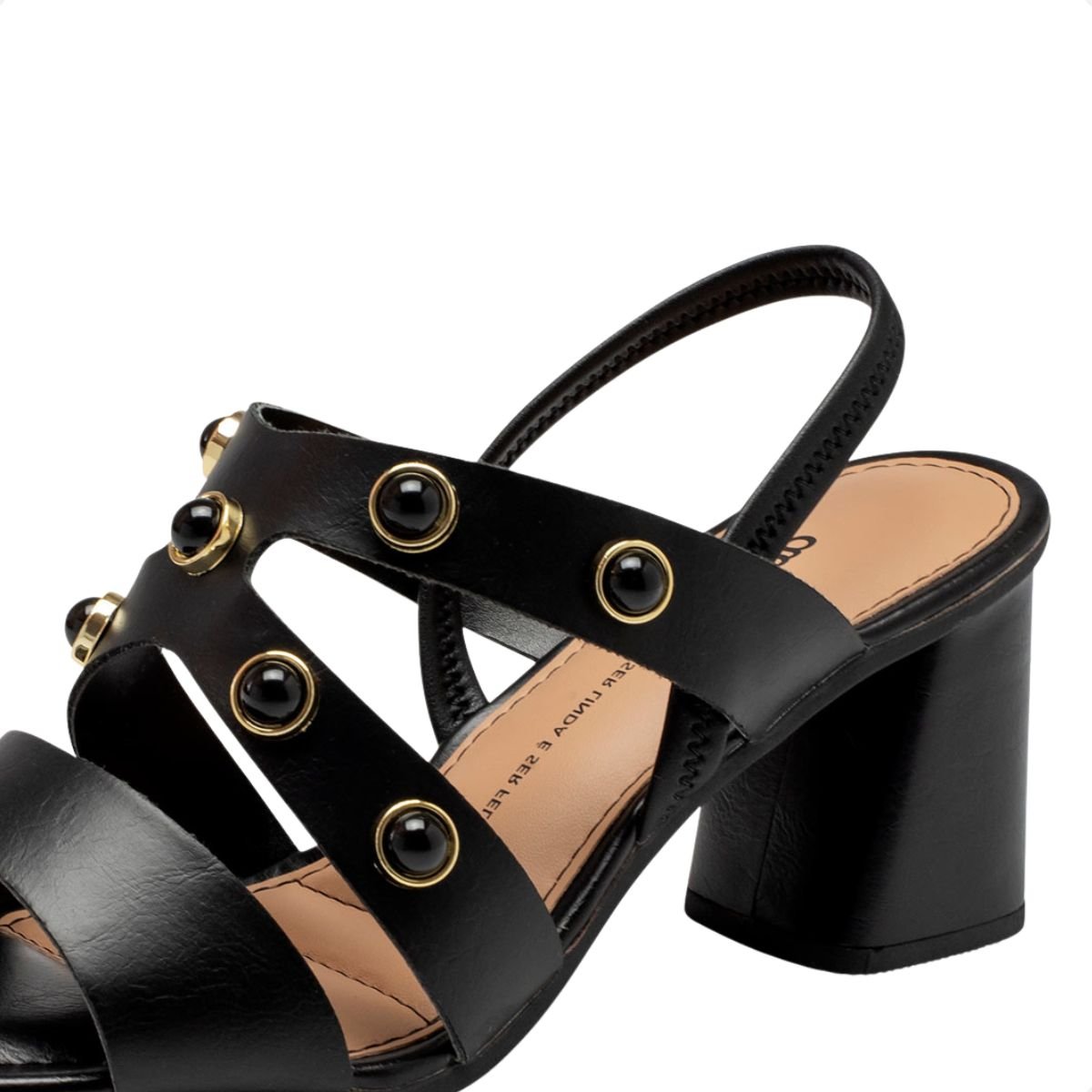 Sandália Feminina Salto Bloco Alto Dakota Preto 4