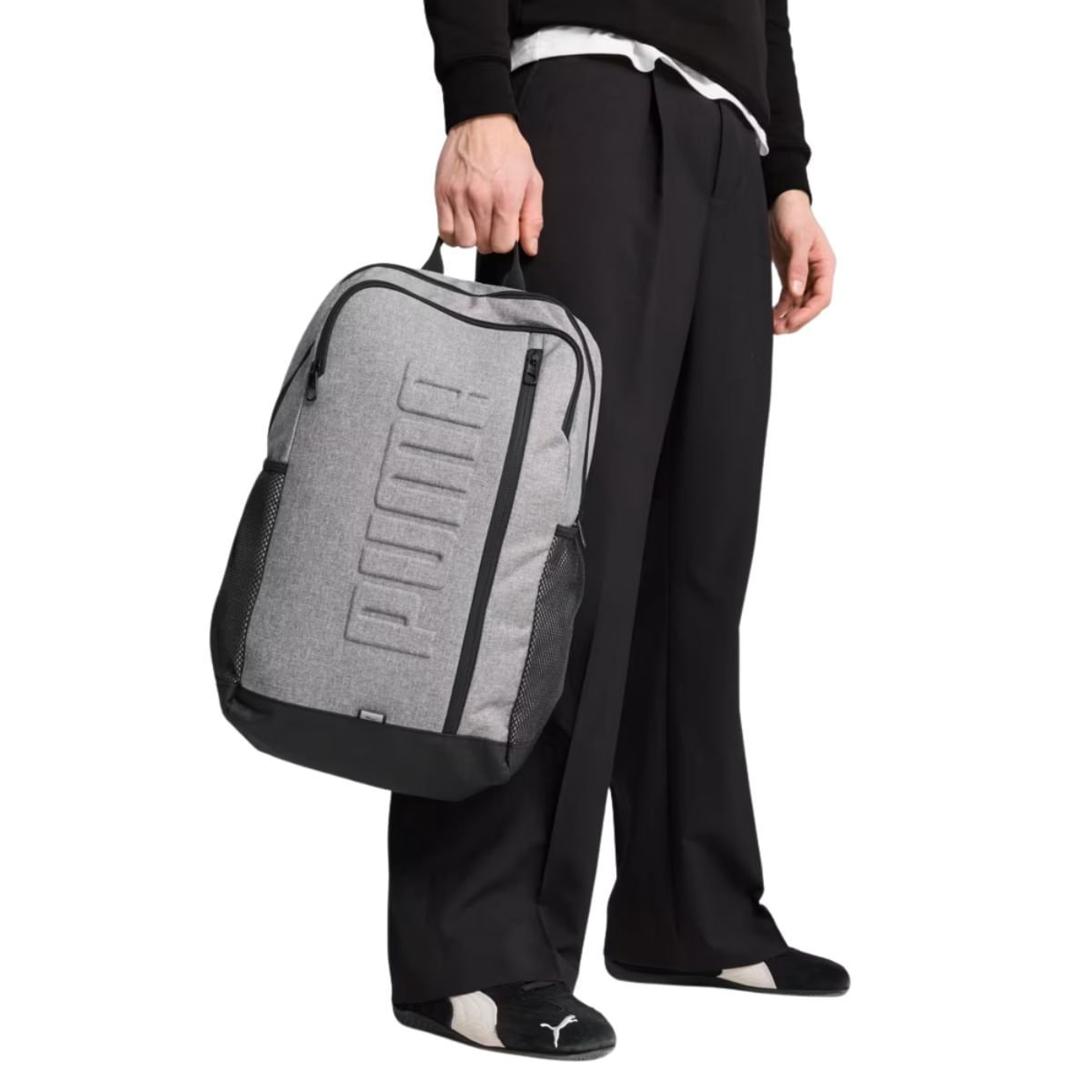 Mochila Esportiva Puma S Heather Backpack Cinza Cinza 2